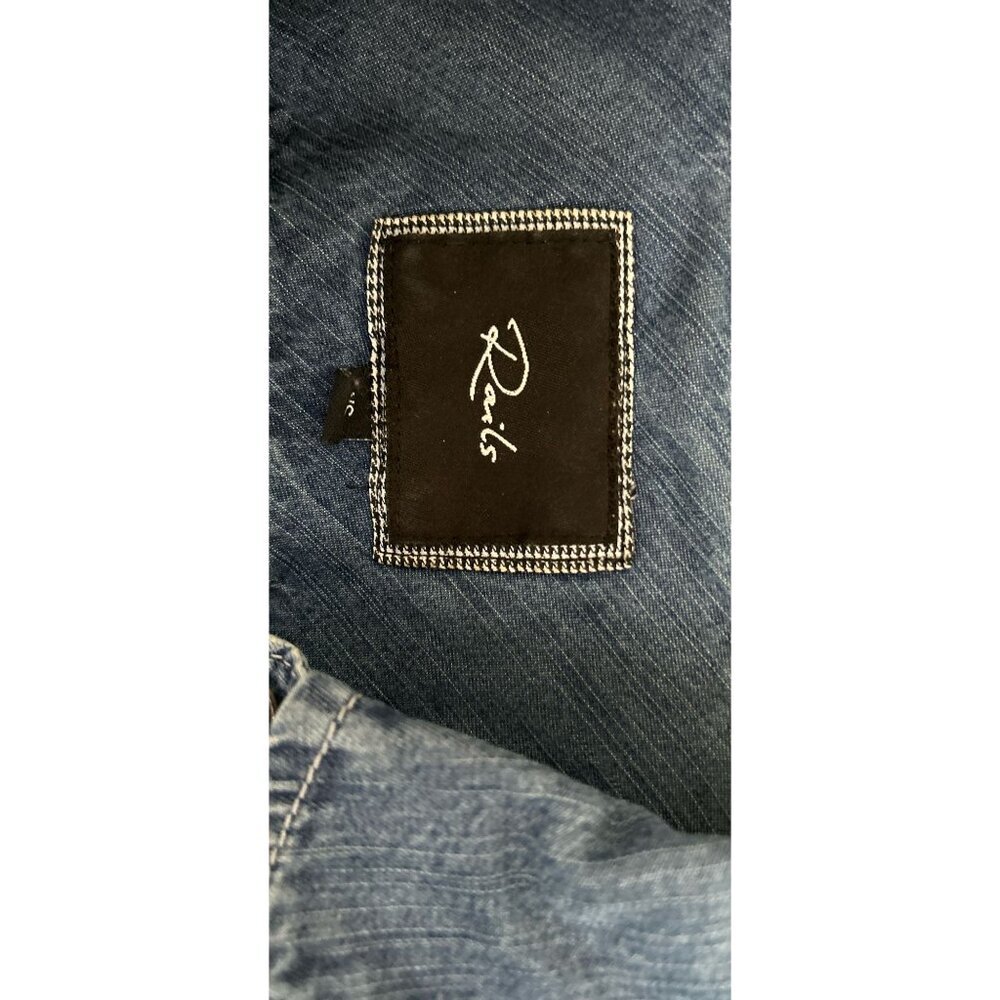 Rails Carter Chambray Button Down Shirt Blue Pock… - image 7